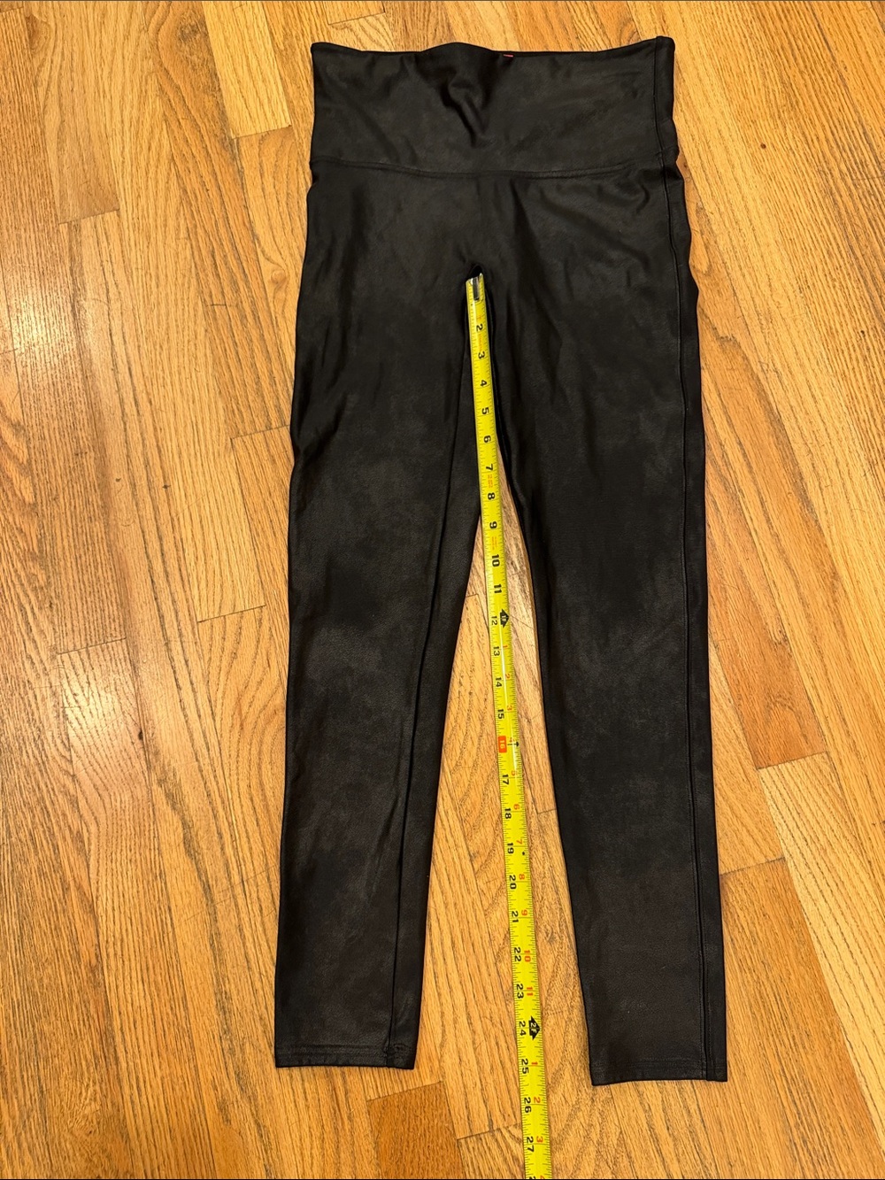 SPANX Black shiny High-Rise Sculpting Leggings Large - Picture 4 of 6